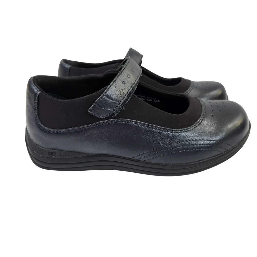 Drew Rose Mary‎ Jane Blue Leather Comfort Shoes Womens Size 7.5 WW